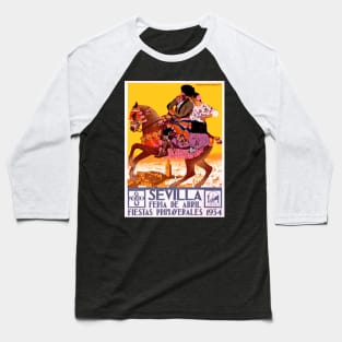 Sevilla - Seville, Spain Poster for the 1934  April Fair Spring Festival Baseball T-Shirt